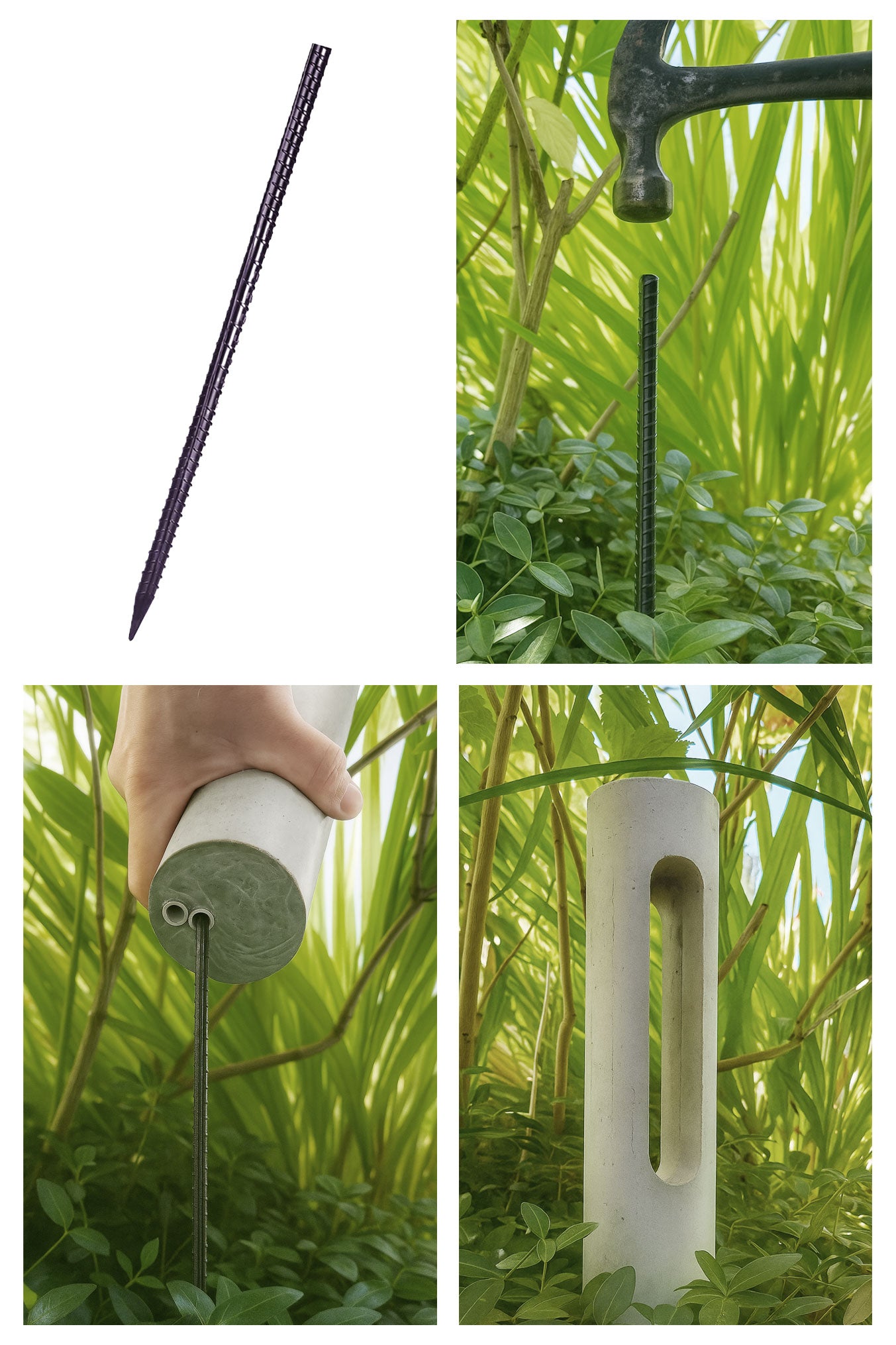 Steps to mount concrete landscape light